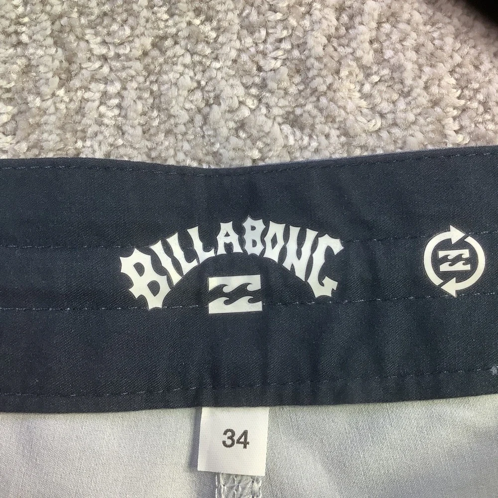 Billabong Lo Tide Boardshorts Blue Striped Surf Trunks Size 34 NWT
